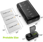 Extra Large Weekly Pill Organizer 2 Times a Day, One-Side Open Pill Box 7 Day for Easy Filling, Black Privacy Protection AM PM Pill Case for Vitamins, Medication, Supplements, Fish Oils Black